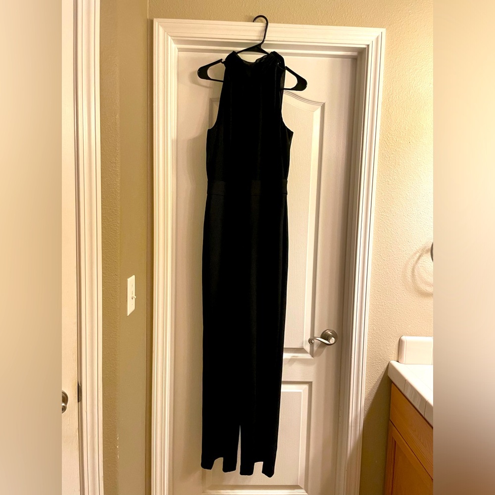 White House Black Market Black Sleeveless Jumpsuit NWT